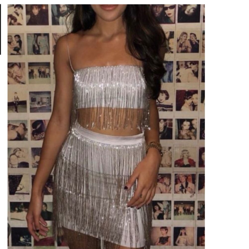 Meshki Sofia Beaded Fringe Skirt & top - Picture 3 of 8